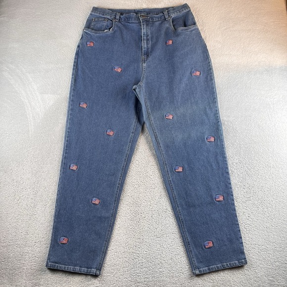 The Quacker Factory Denim - Vintage The Quacker Factory Jeans Women's 10 American Flag July 4th Patriotic